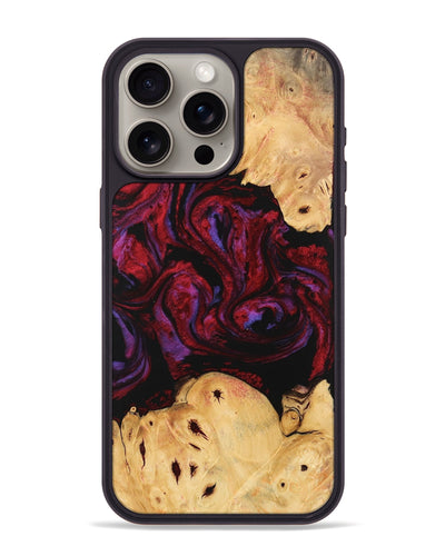 iPhone 15 Pro Max Wood Phone Case - Clem (Red, 746346)