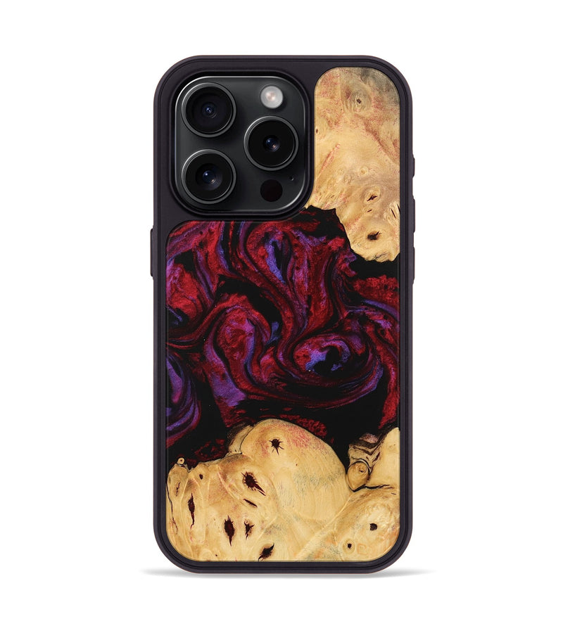 iPhone 15 Pro Wood Phone Case - Clem (Red, 746346)