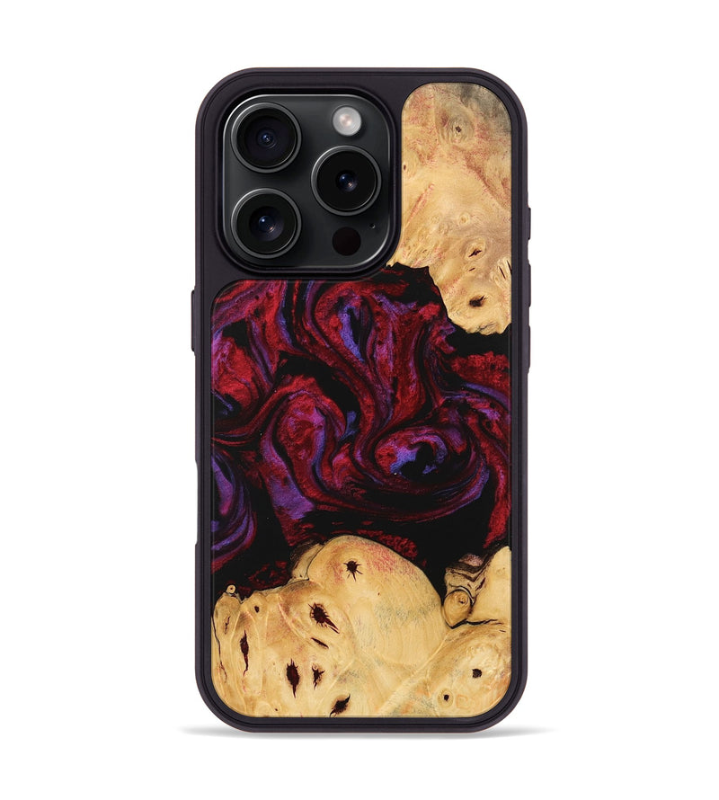 iPhone 16 Pro Wood Phone Case - Clem (Red, 746346)