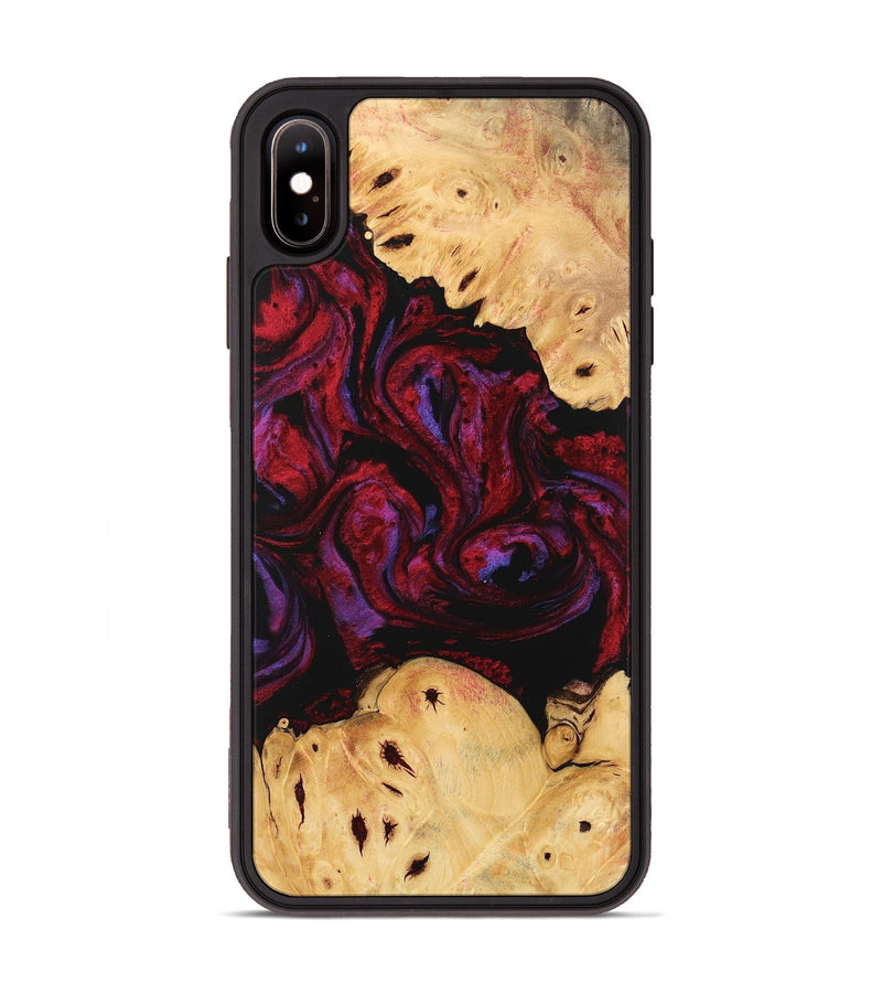 iPhone Xs Max Wood Phone Case - Clem (Red, 746346)