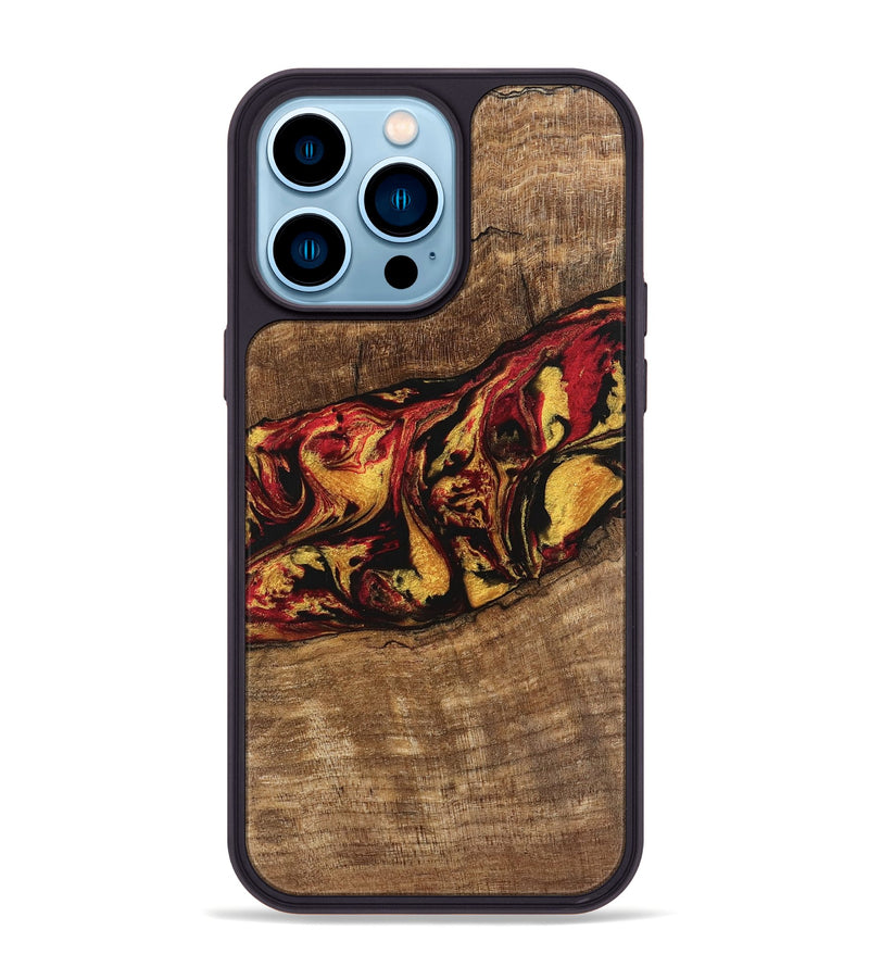 iPhone 14 Pro Max Wood Phone Case - Dirk (Red, 746348)