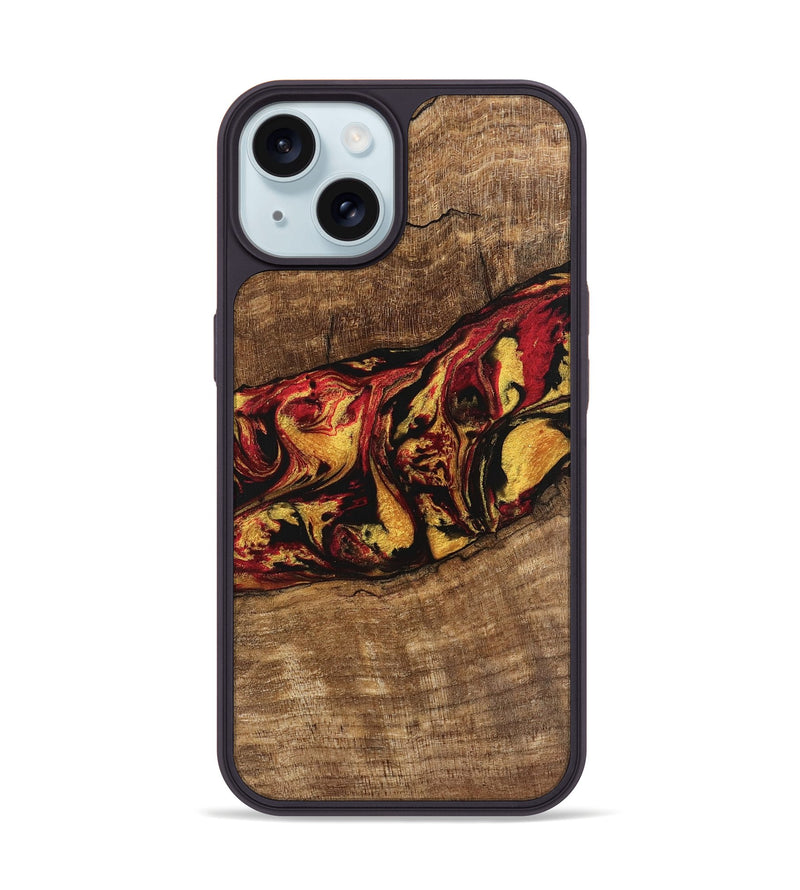 iPhone 15 Wood Phone Case - Dirk (Red, 746348)