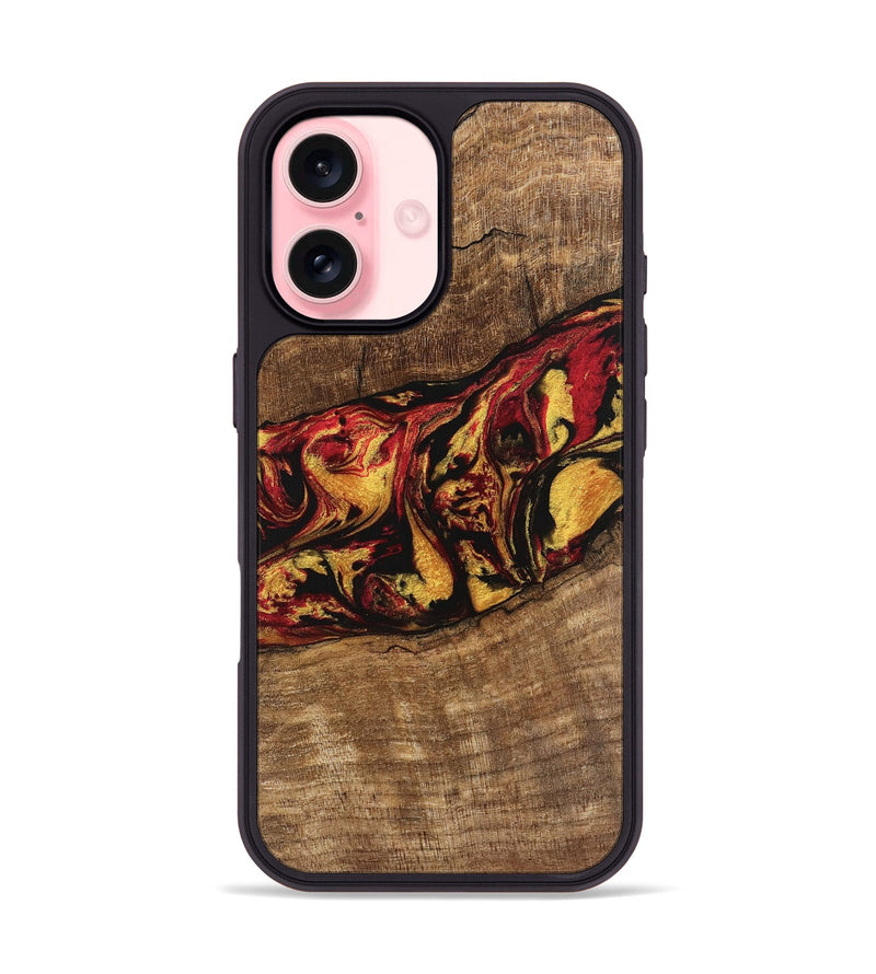 iPhone 16 Wood Phone Case - Dirk (Red, 746348)