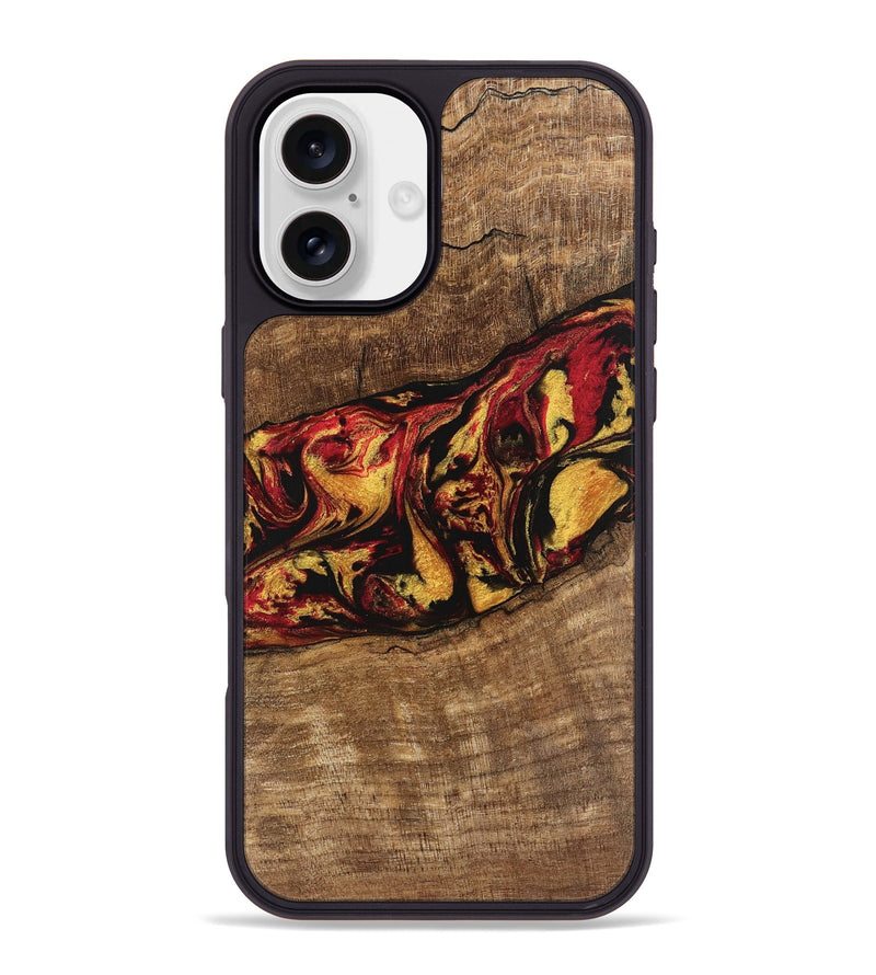 iPhone 16 Plus Wood Phone Case - Dirk (Red, 746348)