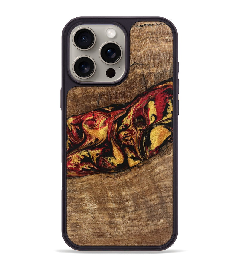 iPhone 16 Pro Max Wood Phone Case - Dirk (Red, 746348)