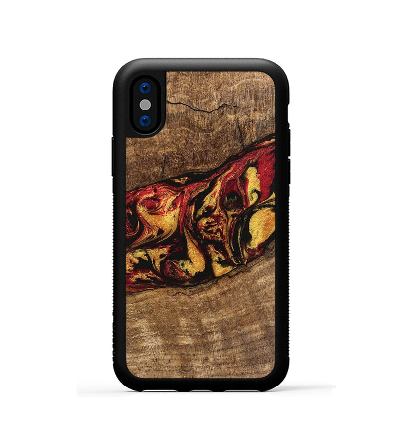 iPhone Xs Wood Phone Case - Dirk (Red, 746348)