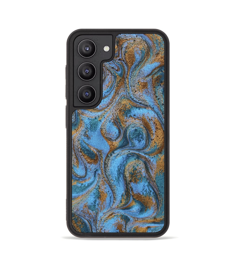 Galaxy S23 ResinArt Phone Case - Azrael (Teal & Gold, 746351)