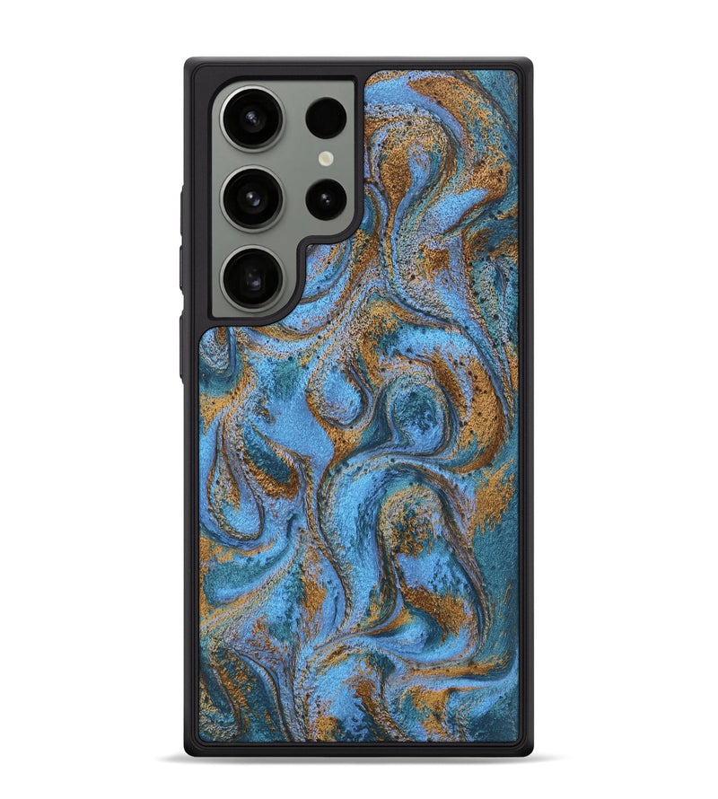 Galaxy S24 Ultra ResinArt Phone Case - Azrael (Teal & Gold, 746351)