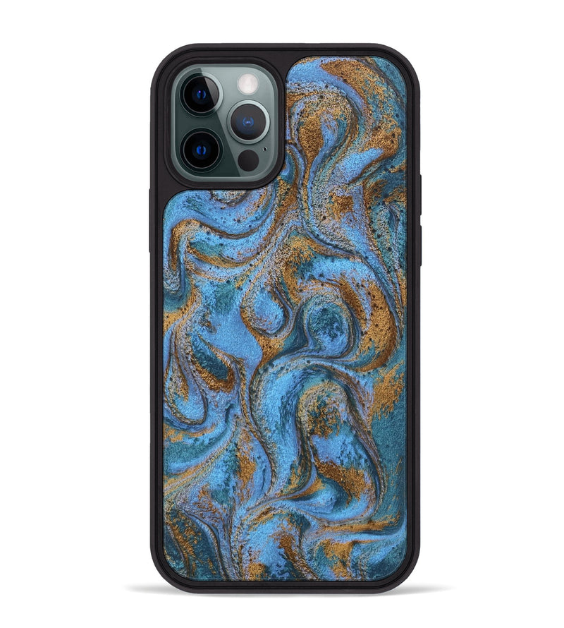 iPhone 12 Pro Max ResinArt Phone Case - Azrael (Teal & Gold, 746351)