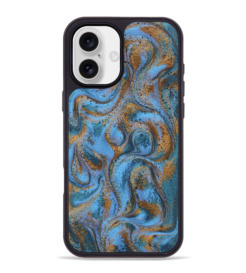 iPhone 16 Plus ResinArt Phone Case - Azrael (Teal & Gold, 746351)