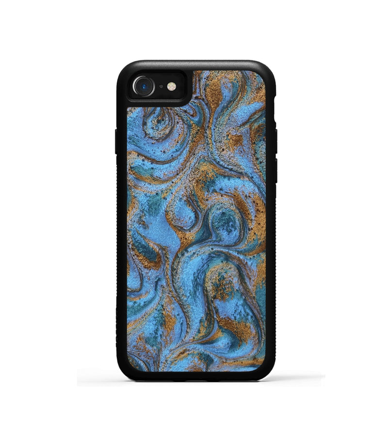 iPhone SE ResinArt Phone Case - Azrael (Teal & Gold, 746351)