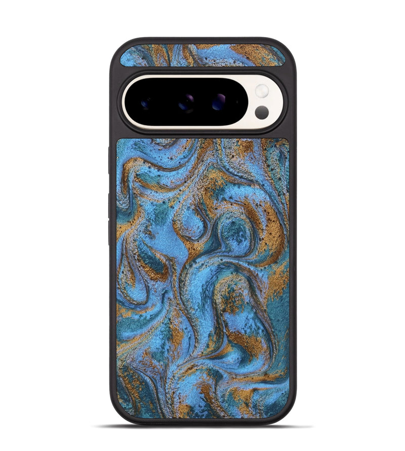 Pixel 9 ResinArt Phone Case - Azrael (Teal & Gold, 746351)