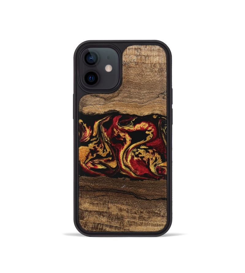 iPhone 12 mini Wood Phone Case - Keenan (Red, 746352)