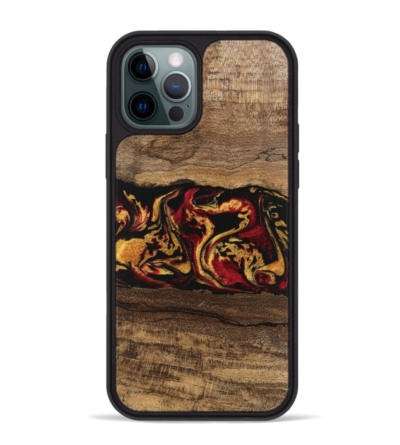 iPhone 12 Pro Max Wood Phone Case - Keenan (Red, 746352)