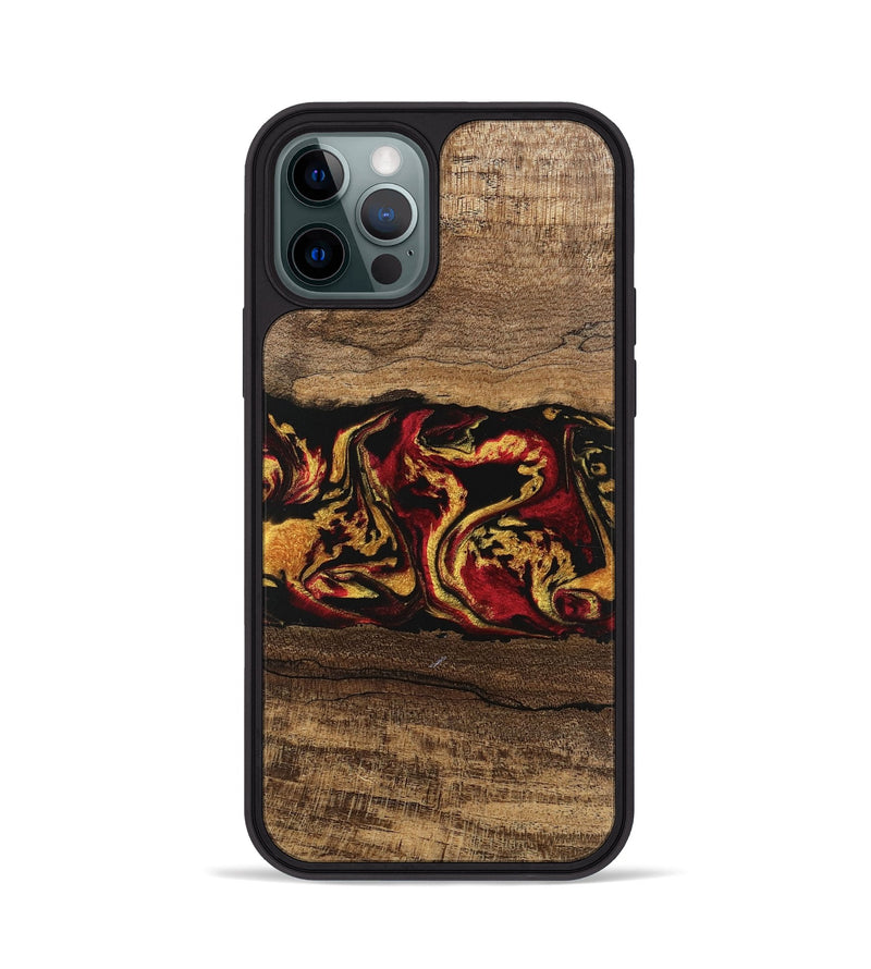 iPhone 12 Pro Wood Phone Case - Keenan (Red, 746352)