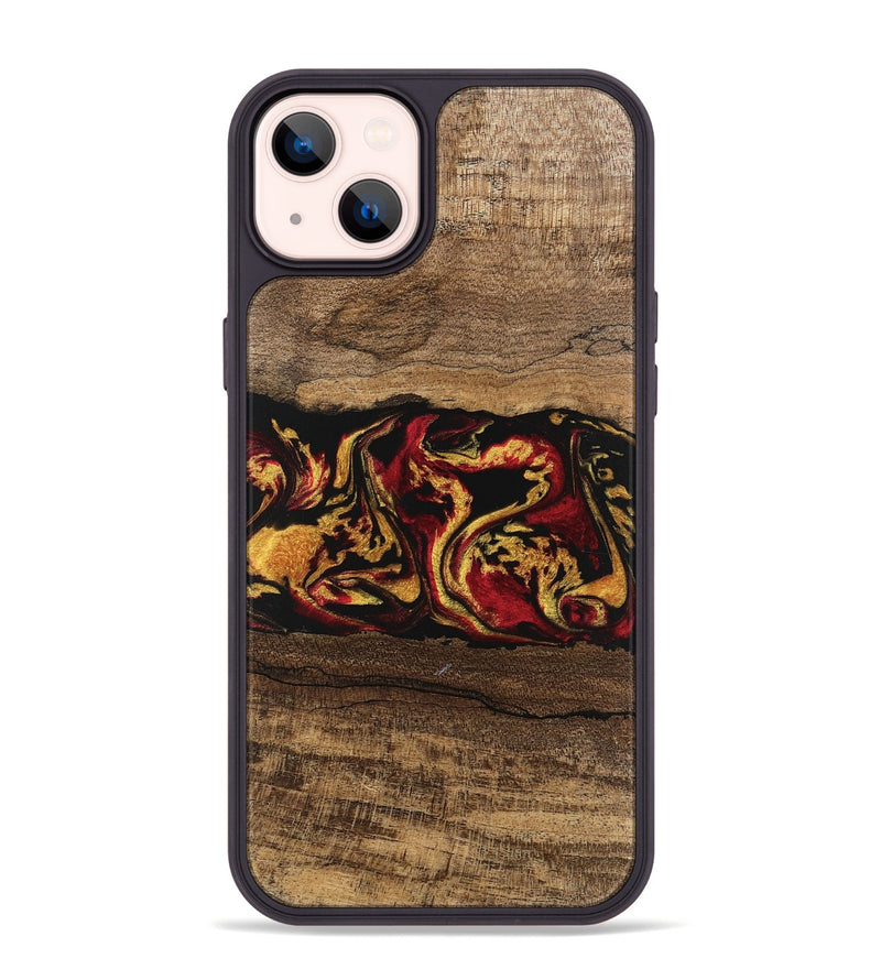 iPhone 14 Plus Wood Phone Case - Keenan (Red, 746352)