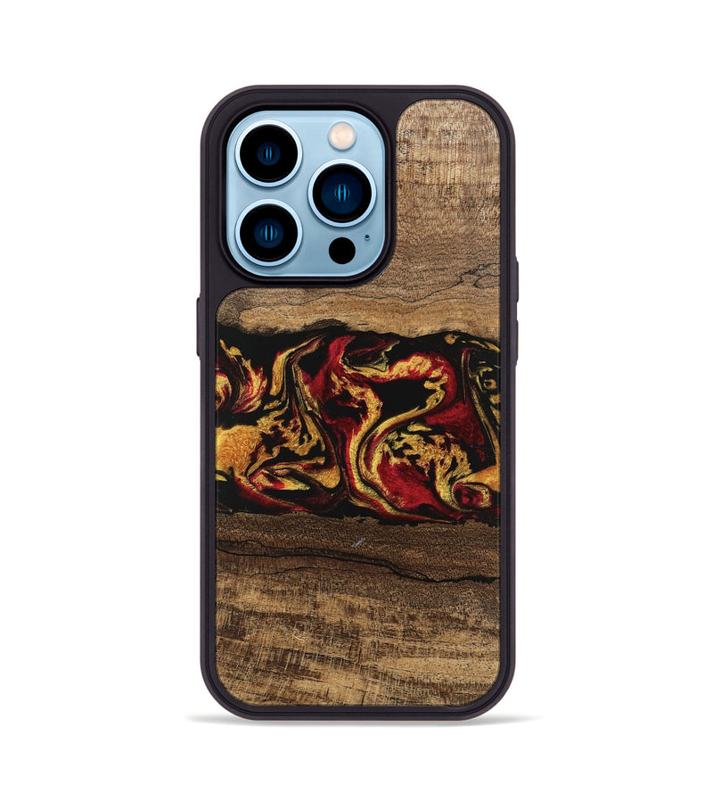 iPhone 14 Pro Wood Phone Case - Keenan (Red, 746352)