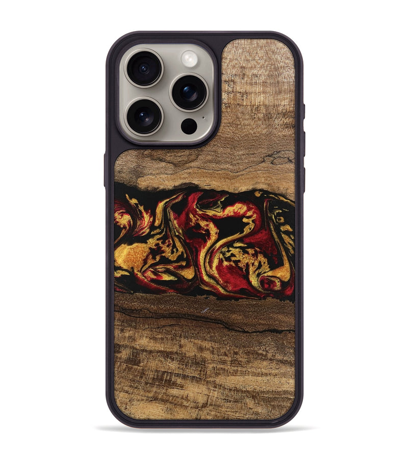 iPhone 15 Pro Max Wood Phone Case - Keenan (Red, 746352)