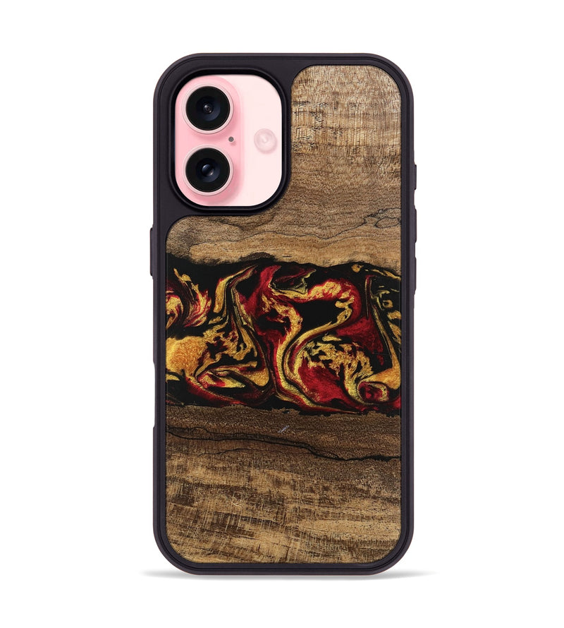 iPhone 16 Wood Phone Case - Keenan (Red, 746352)