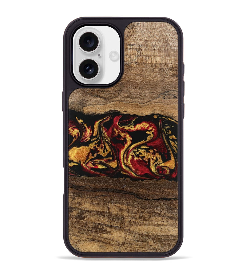 iPhone 16 Plus Wood Phone Case - Keenan (Red, 746352)