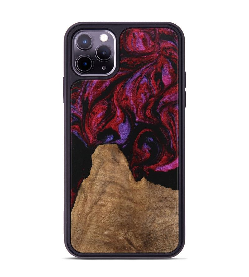 iPhone 11 Pro Max Wood Phone Case - Octavio (Red, 746353)