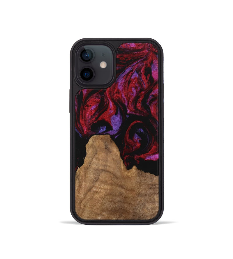 iPhone 12 mini Wood Phone Case - Octavio (Red, 746353)