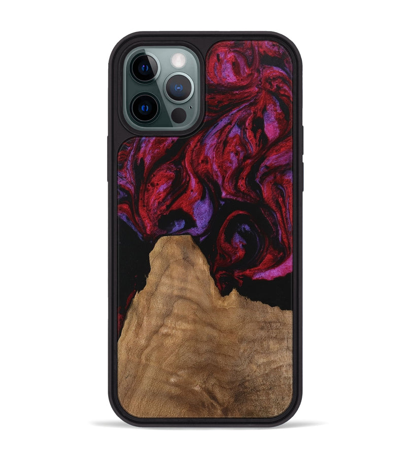 iPhone 12 Pro Max Wood Phone Case - Octavio (Red, 746353)