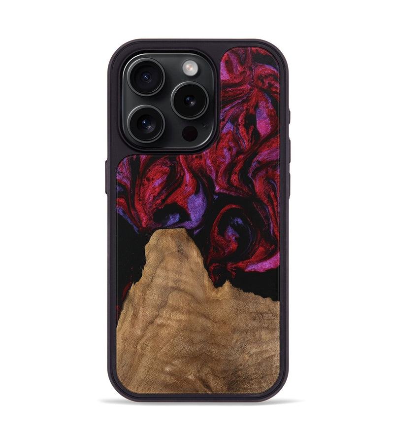 iPhone 15 Pro Wood Phone Case - Octavio (Red, 746353)