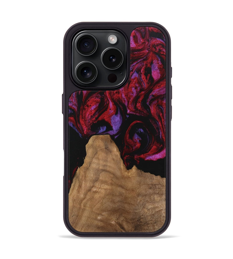 iPhone 16 Pro Wood Phone Case - Octavio (Red, 746353)