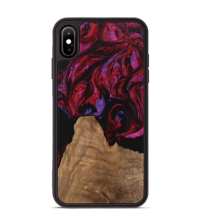 iPhone Xs Max Wood Phone Case - Octavio (Red, 746353)