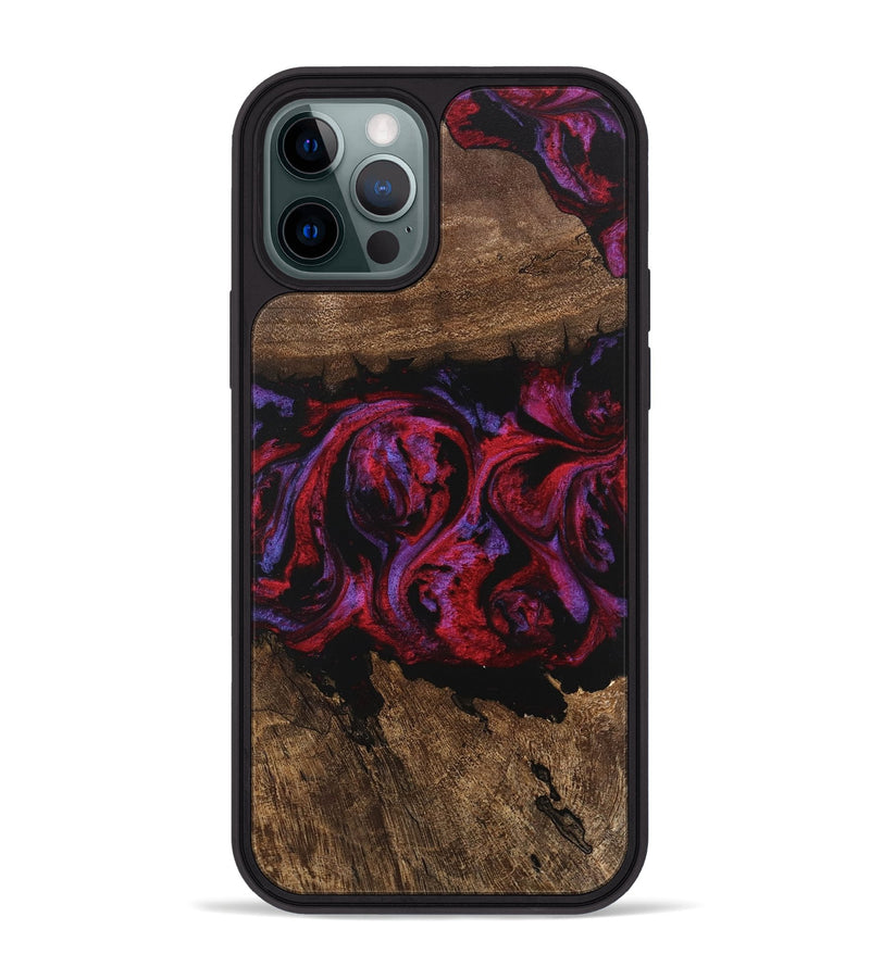 iPhone 12 Pro Max Wood Phone Case - Aileen (Red, 746354)