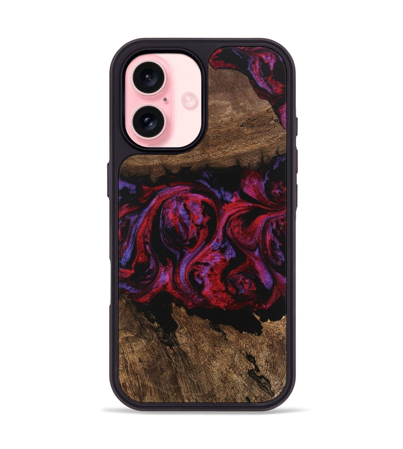 iPhone 16 Wood Phone Case - Aileen (Red, 746354)