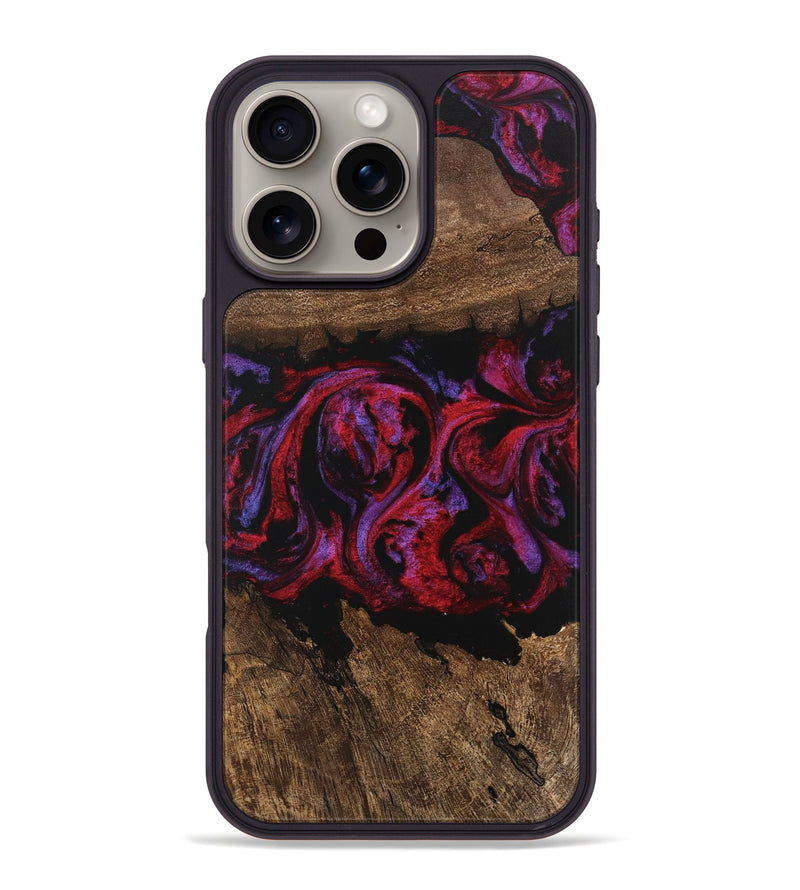 iPhone 16 Pro Max Wood Phone Case - Aileen (Red, 746354)