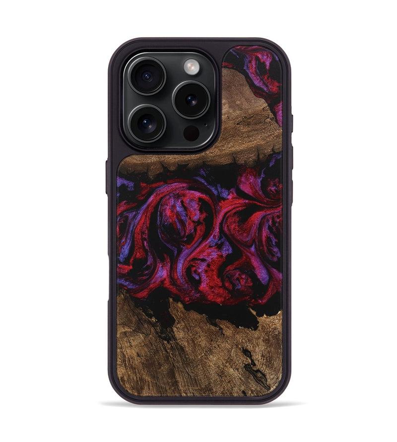 iPhone 16 Pro Wood Phone Case - Aileen (Red, 746354)