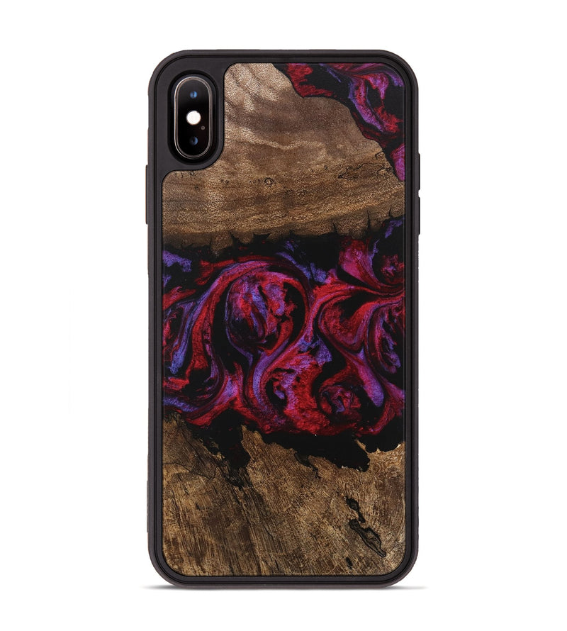 iPhone Xs Max Wood Phone Case - Aileen (Red, 746354)