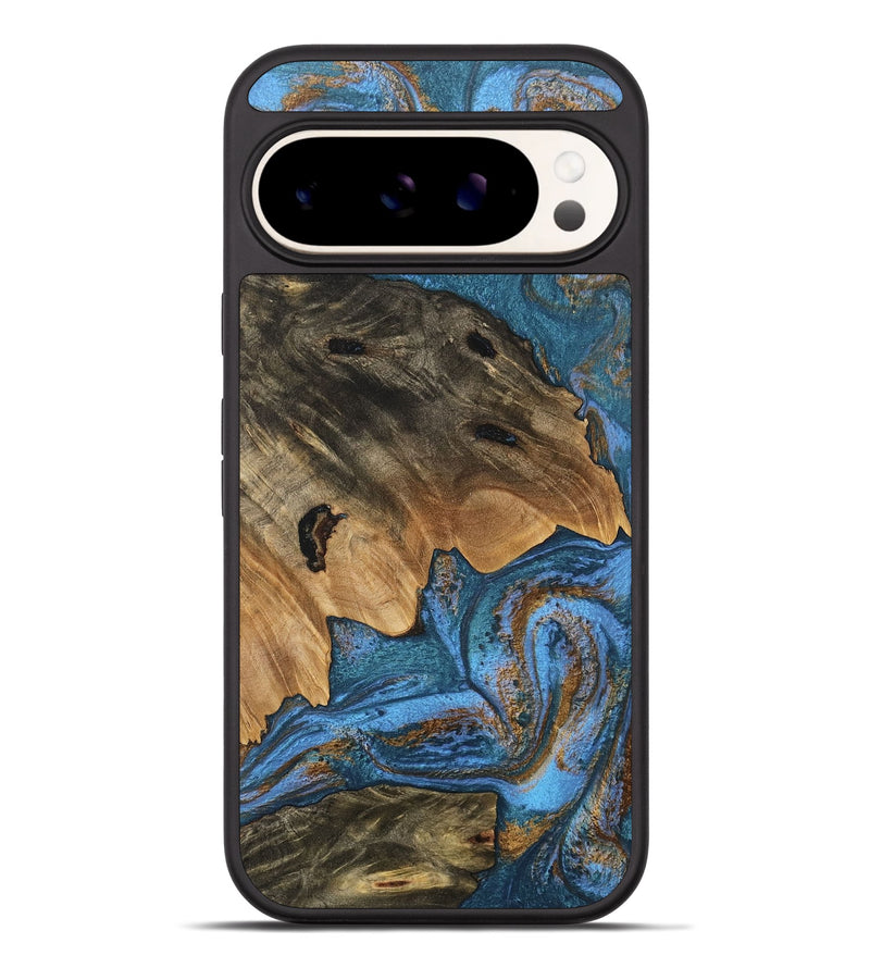 Pixel 9 Pro XL Wood Phone Case - Denisse (Teal & Gold, 746355)