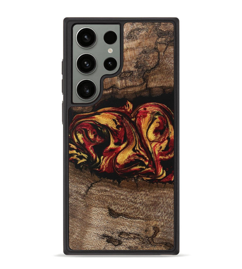 Galaxy S23 Ultra Wood Phone Case - Jaleel (Red, 746356)