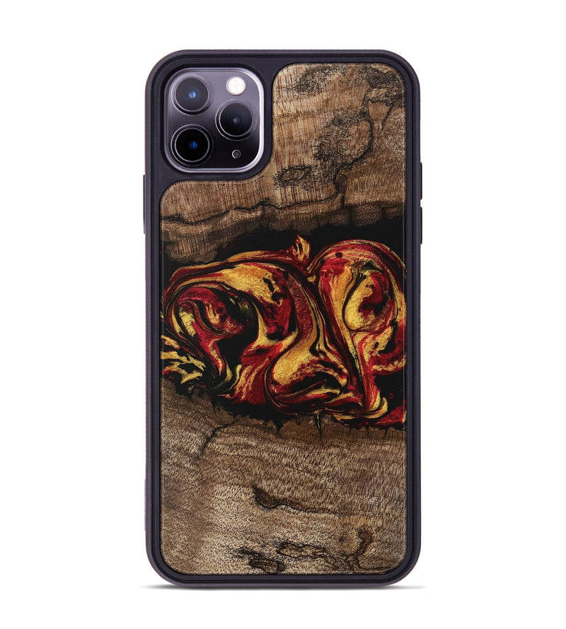 iPhone 11 Pro Max Wood Phone Case - Jaleel (Red, 746356)