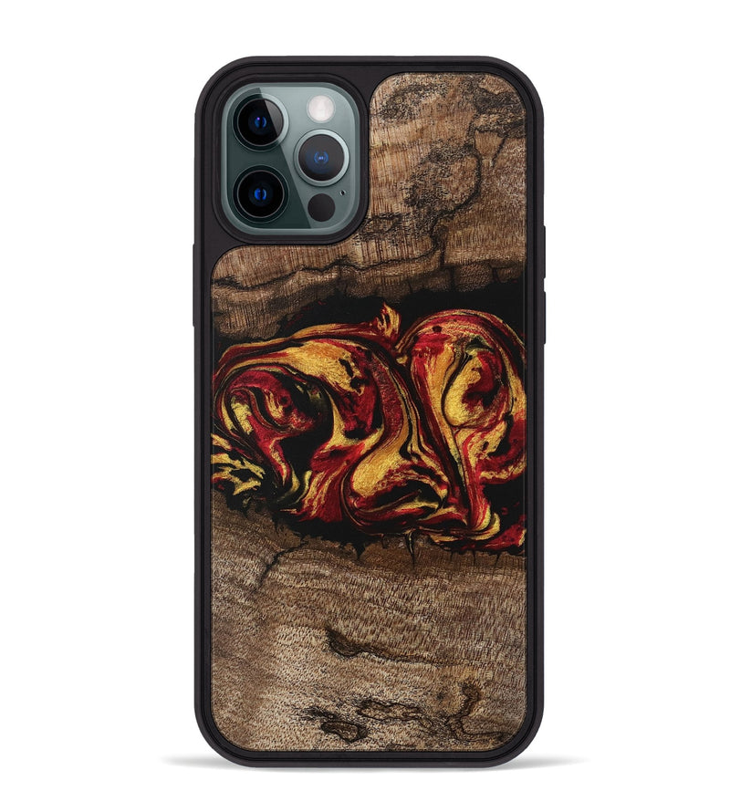 iPhone 12 Pro Max Wood Phone Case - Jaleel (Red, 746356)