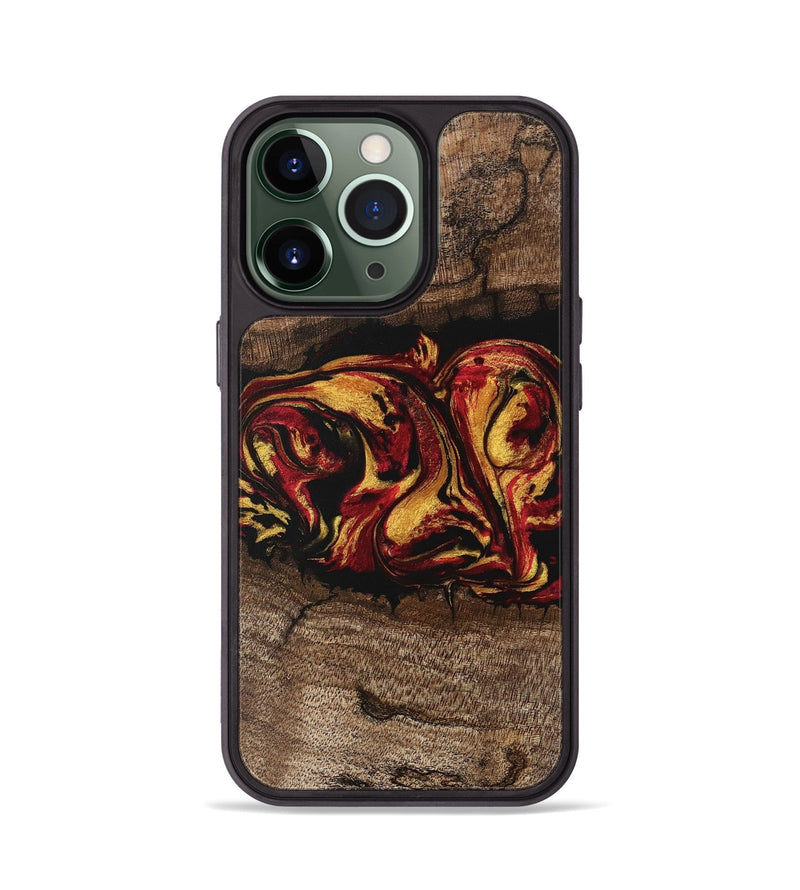 iPhone 13 Pro Wood Phone Case - Jaleel (Red, 746356)