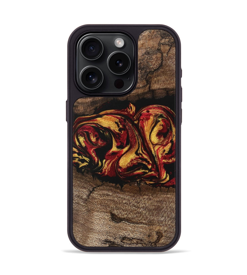 iPhone 15 Pro Wood Phone Case - Jaleel (Red, 746356)