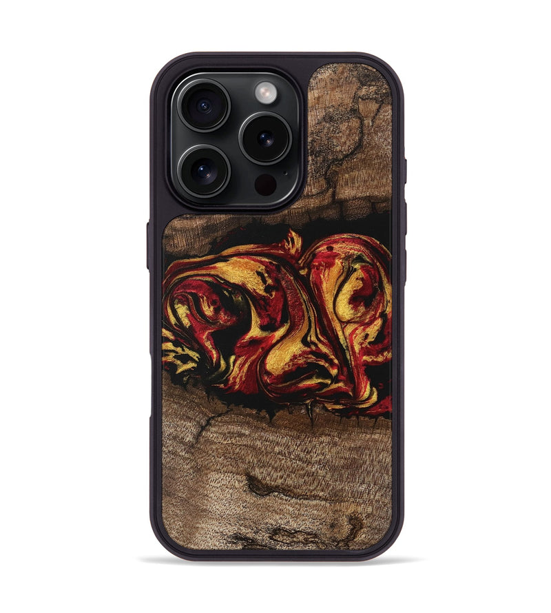 iPhone 16 Pro Wood Phone Case - Jaleel (Red, 746356)