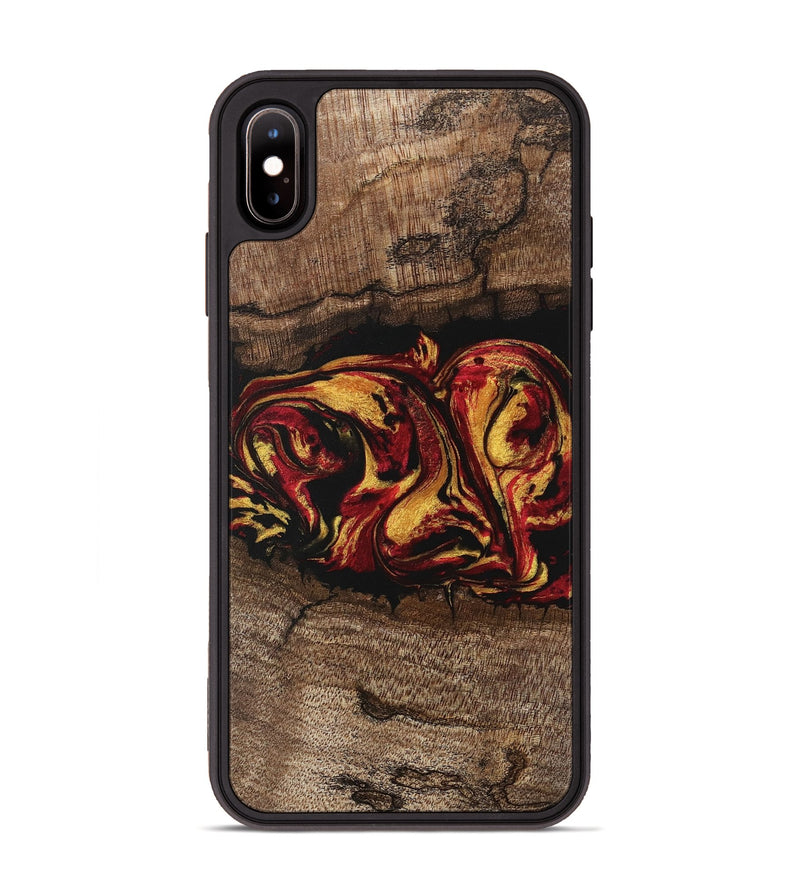 iPhone Xs Max Wood Phone Case - Jaleel (Red, 746356)