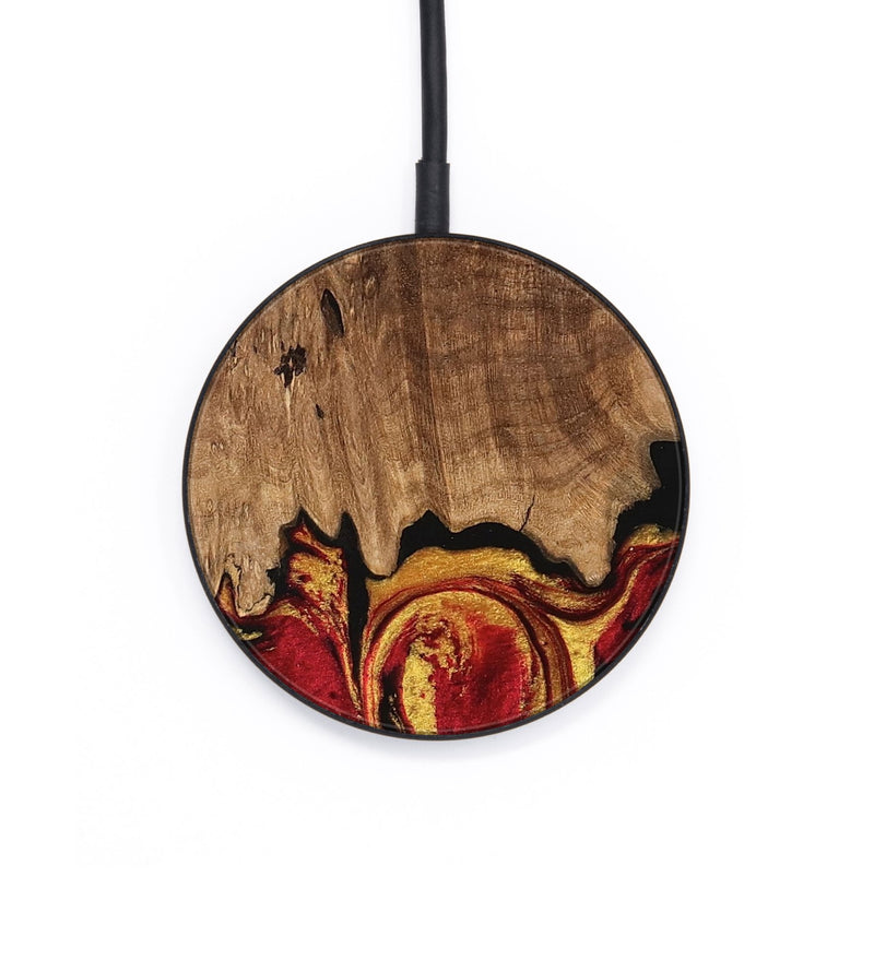 Circle Wood Wireless Charger - Jesica (Red, 746358)