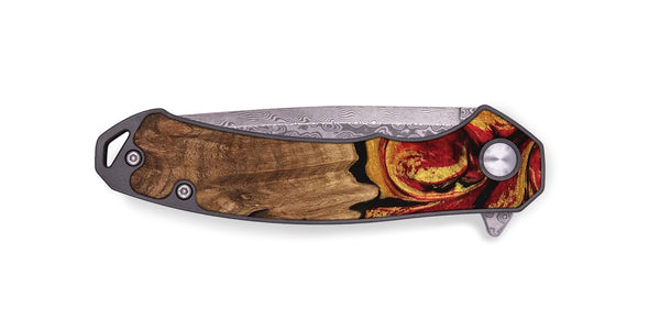 EDC Wood Pocket Knife - Jesica (Red, 746358)