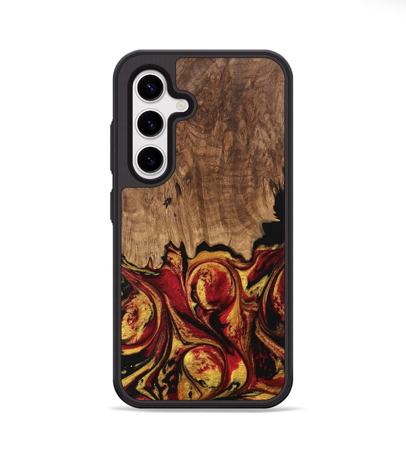 Galaxy S25 Wood Phone Case - Jesica (Red, 746358)