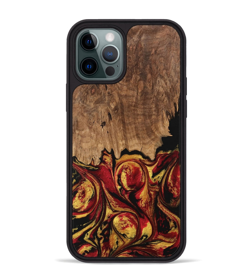 iPhone 12 Pro Max Wood Phone Case - Jesica (Red, 746358)