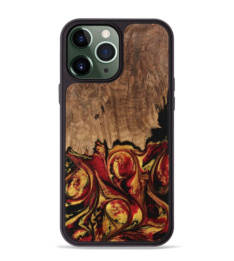 iPhone 13 Pro Max Wood Phone Case - Jesica (Red, 746358)