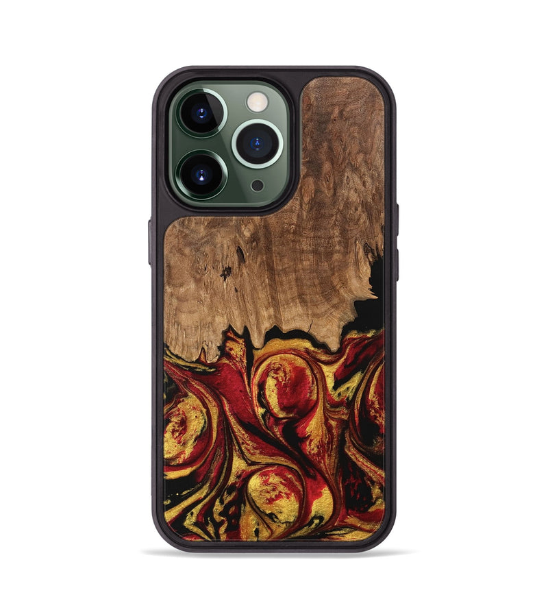 iPhone 13 Pro Wood Phone Case - Jesica (Red, 746358)