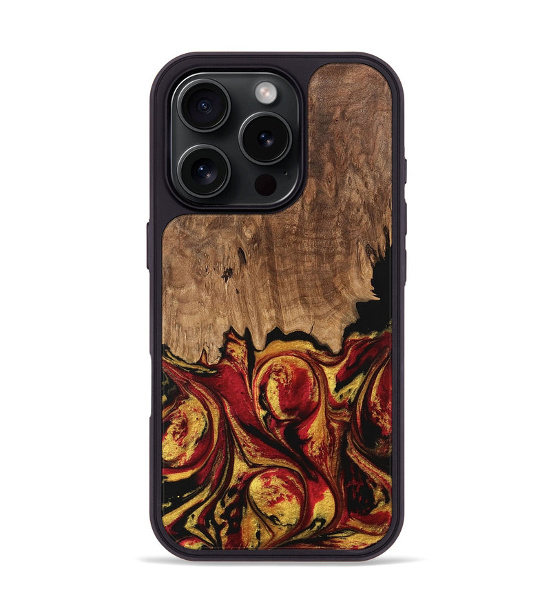 iPhone 16 Pro Wood Phone Case - Jesica (Red, 746358)